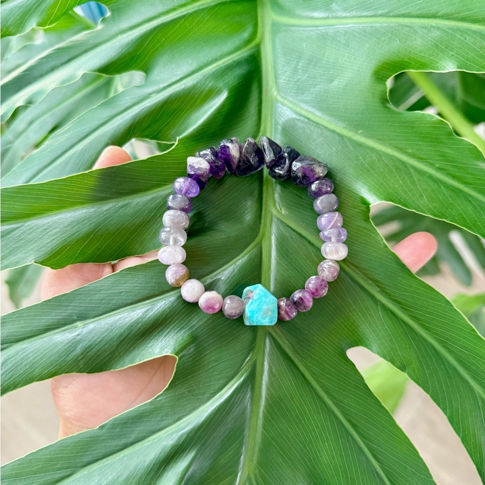 Amethyst & Amazonite Bracelet (one)